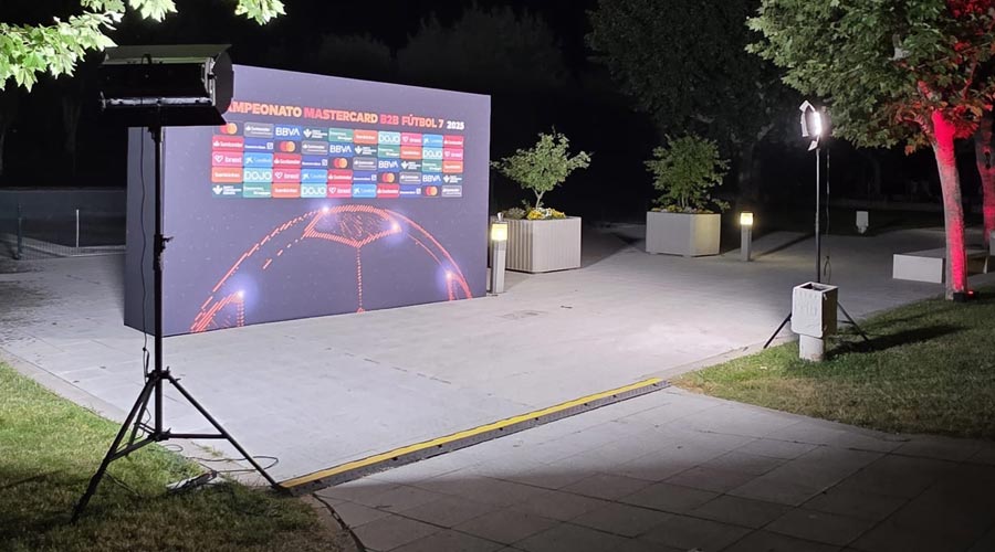 photocall iluminado para un evento